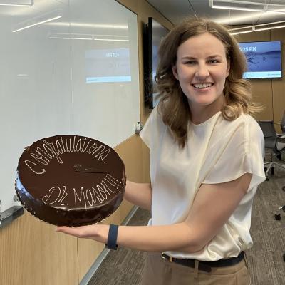 Ashley with cake